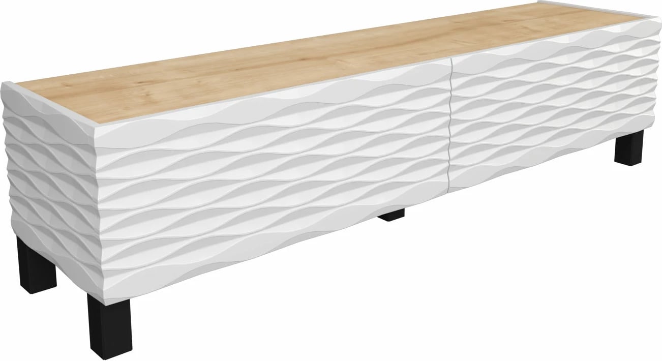 Komodë për TV Hanah Home, Lerze - ngjyrë safir, e bardhë