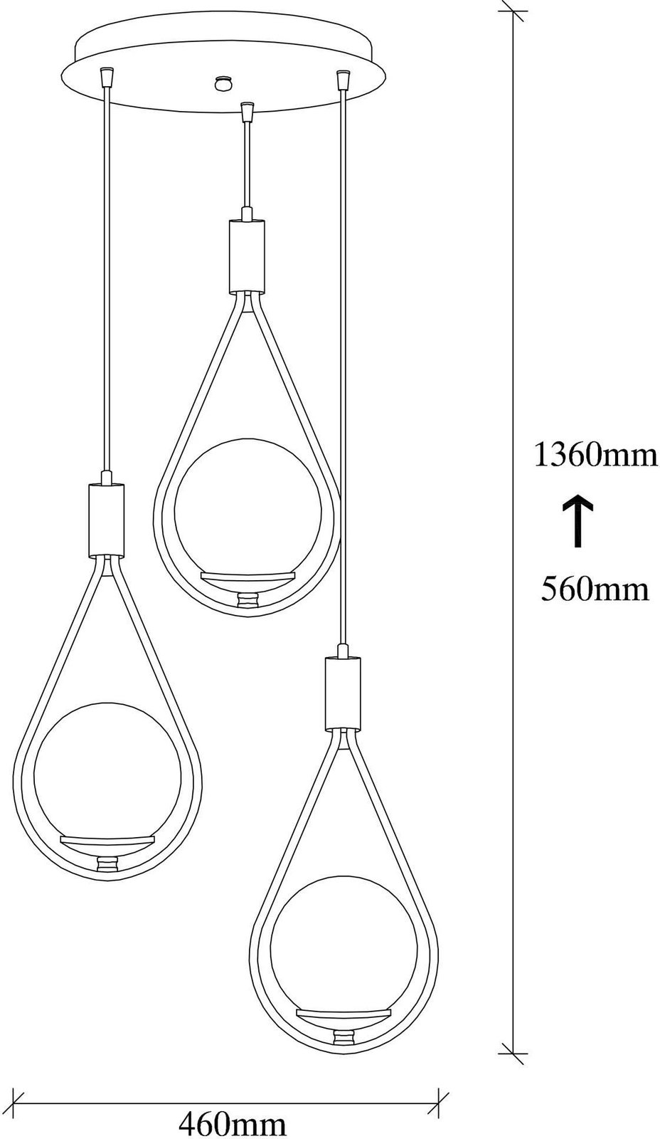 Llambë tavani Opviq Mudoni, e zezë, MR-938