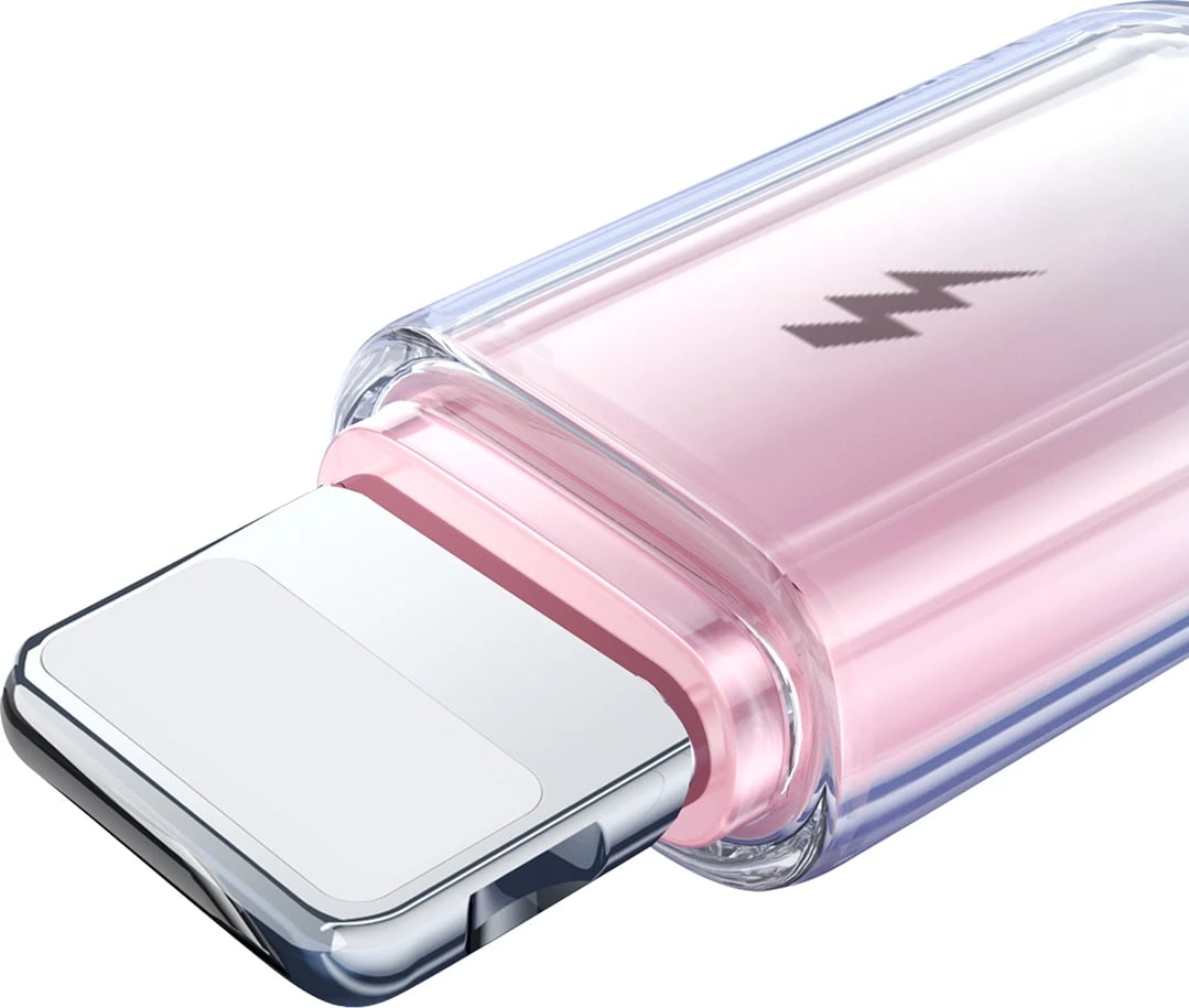 Kabllo Joyroom S-A42 Crystal-Clear Series, USB-A në Lightning, 1.2m, Bardhë