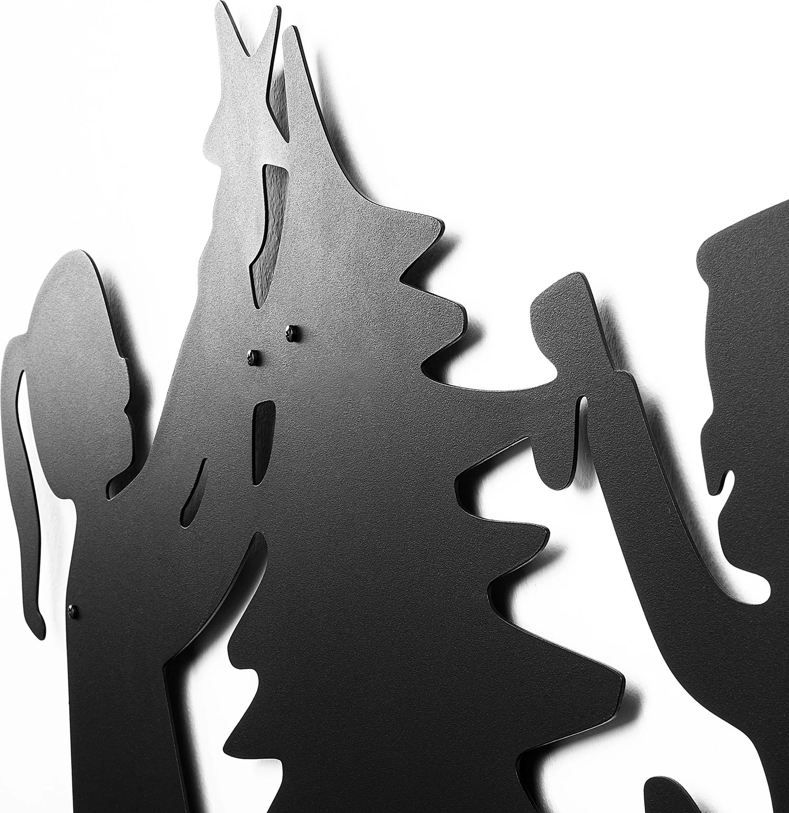 Aksesor dekorativ metalik për mur, Wallity, XMASBLACK - 016