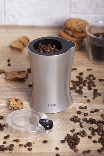 Mulli kafeje elektrik, Adler AD 443, 150W 70g, argjendtë