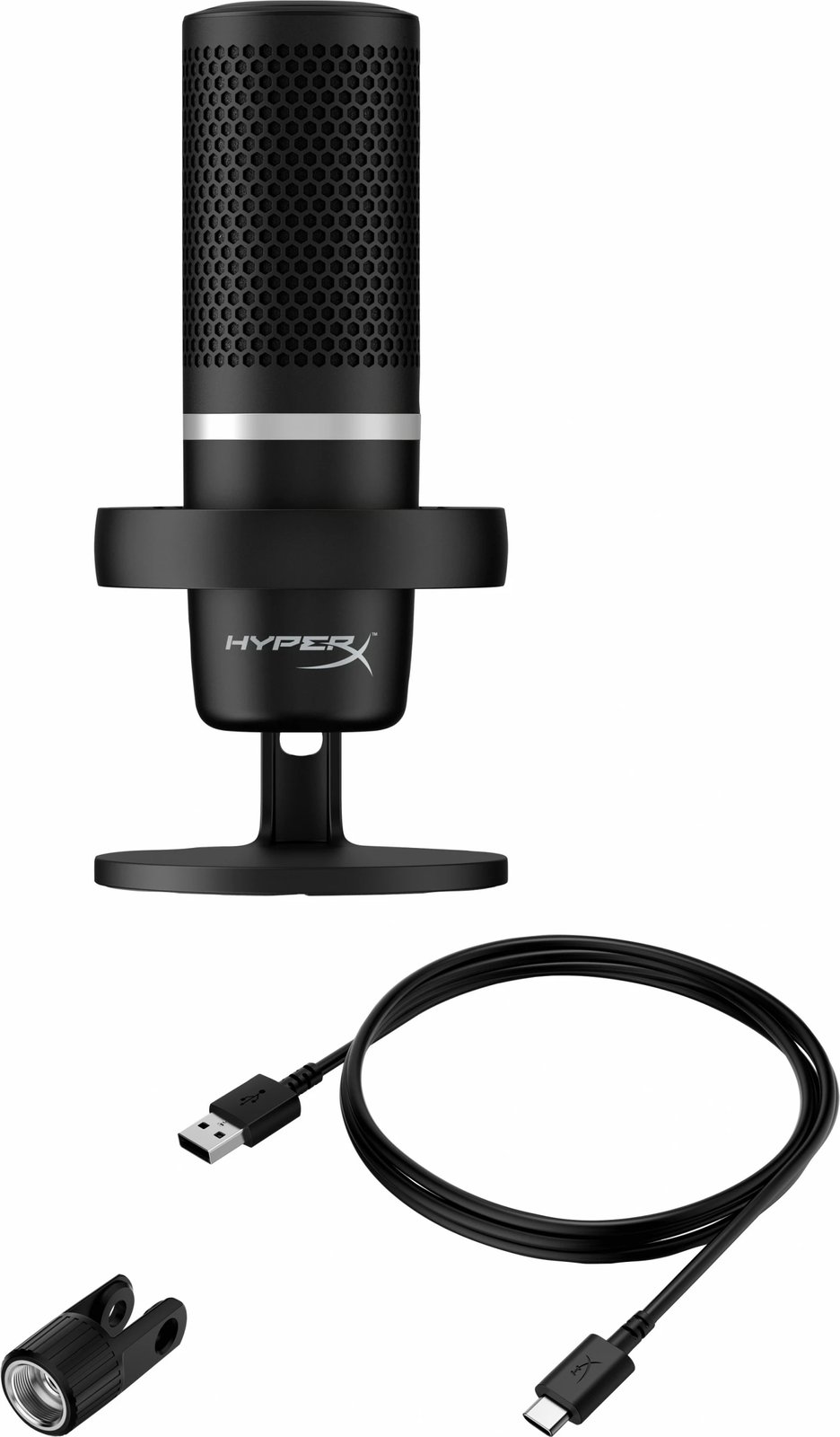 Mikrofon USB HP HyperX DuoCast, 24-bit, 96kHz, RGB, i zi