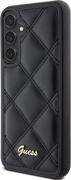 Mbështjellës Guess Quilted Metal Logo për Samsung Galaxy S23 FE, i zi Mbështjellës Guess Quilted Metal Logo për Samsung Galaxy S23 FE, i zi