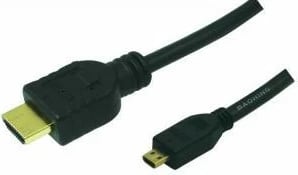 Kabllo HDMI LogiLink 1m, Type A në Micro HDMI, e zezë