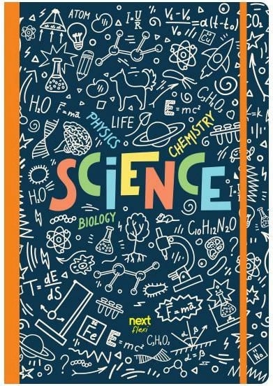 Fletore fleksibile Next Trends Science 17x25cm, 2 lëndë, 80 faqe