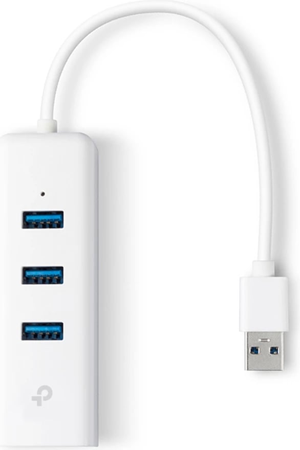 Adapter Ethernet USB 3.0 me 3 porta hub, TP-Link UE330, e bardhë