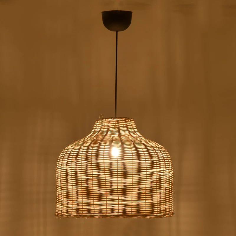 Llambë tavani prej rattan, ngjyrë natyrale, Φ42x89cm, set prej 4 copash Llambë tavani prej rattan, ngjyrë natyrale, Φ42x89cm, set prej 4 copash