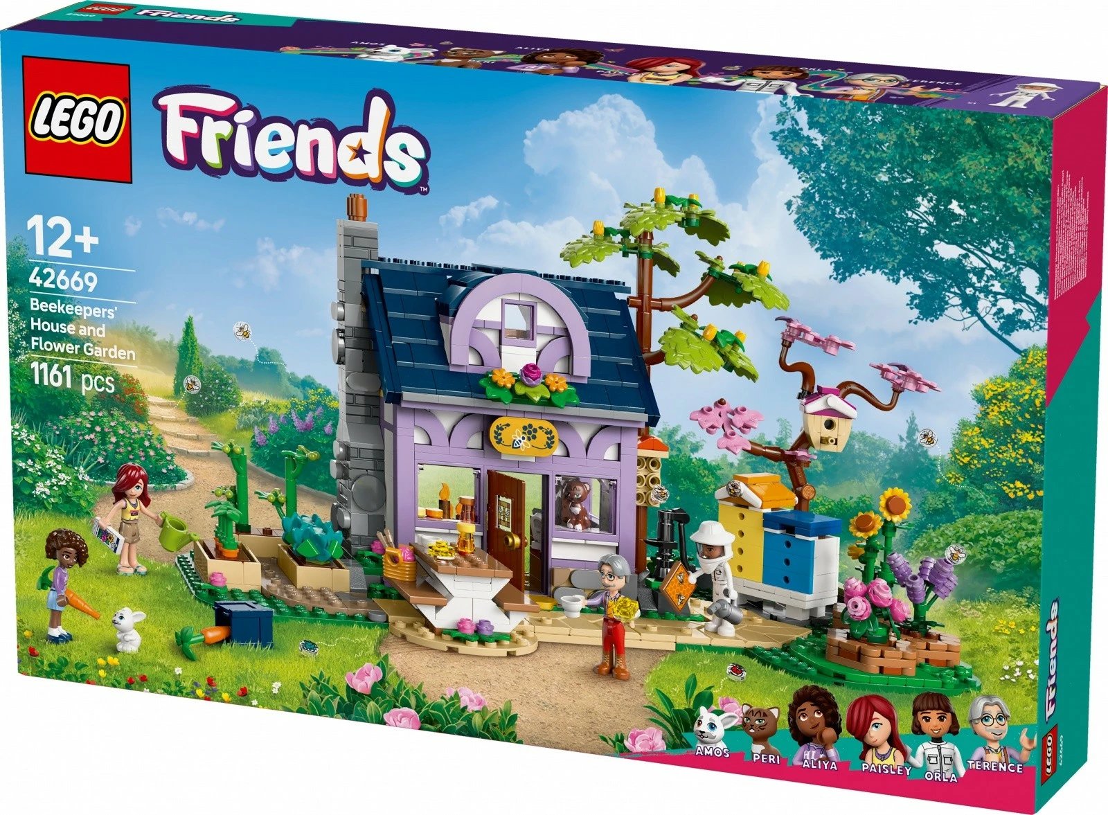 Set ndërtimi LEGO Friends 42669 Shtëpia e bletarëve dhe kopshti me lule, 1161 pjesë