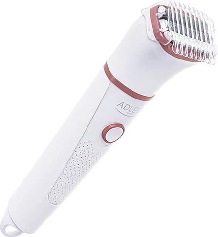 Makinë rroje për gra, Adler, AD 2941, dy koka, IPX7, pa kabëll, Wet & Dry, me bateri AAA, e bardhë rozë