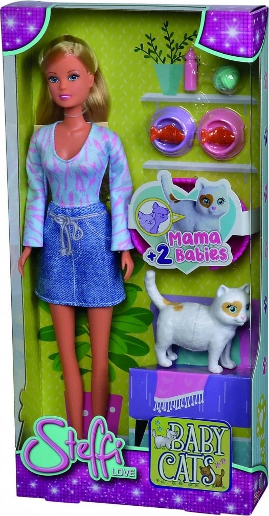 Set lodrash Steffi Love Simba 105733651 me kukull, mace shtatzënë dhe 2 kotele, me aksesorë