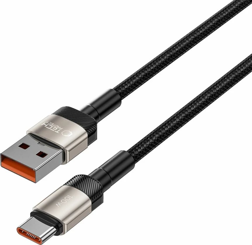 Kabllo Tech-Protect UltraBoost Evo, USB-C në USB-A, 1m, 100W, titanium