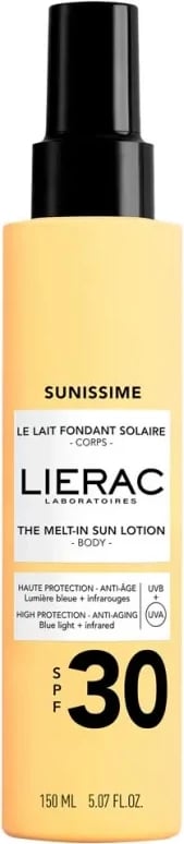 Qumësht trupi për diell LIERAC Sunissime SPF30, 150ml uniseks
