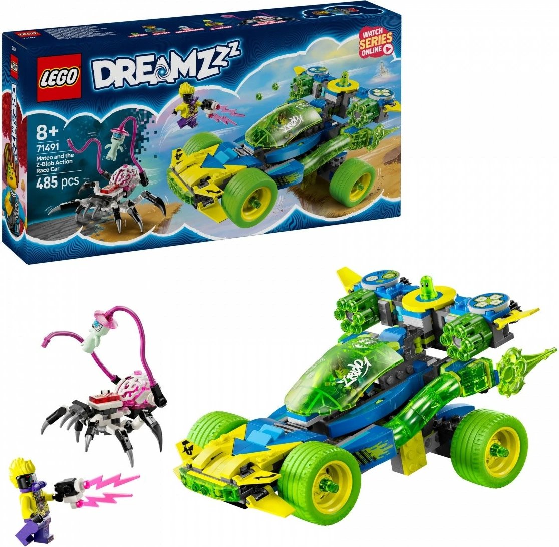 Set LEGO DREAMZzz Race Car Mateo and Z-Blob 71491, 485 pjesë
