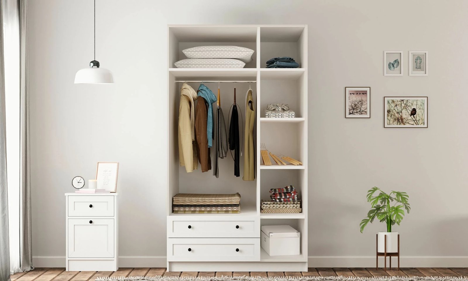 Dollap Skye Decor, Rb-168-01-009, ngjyrë e bardhë mat