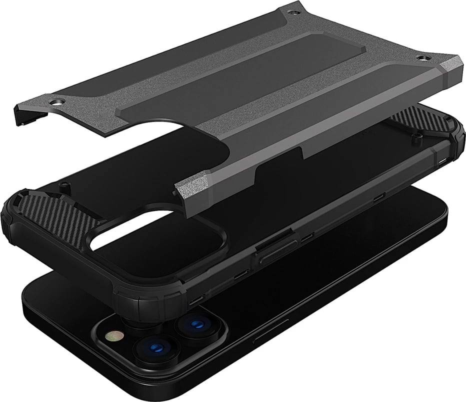 Mbështjellës Hybrid Armor Hurtel për iPhone 13 Pro, e zezë
