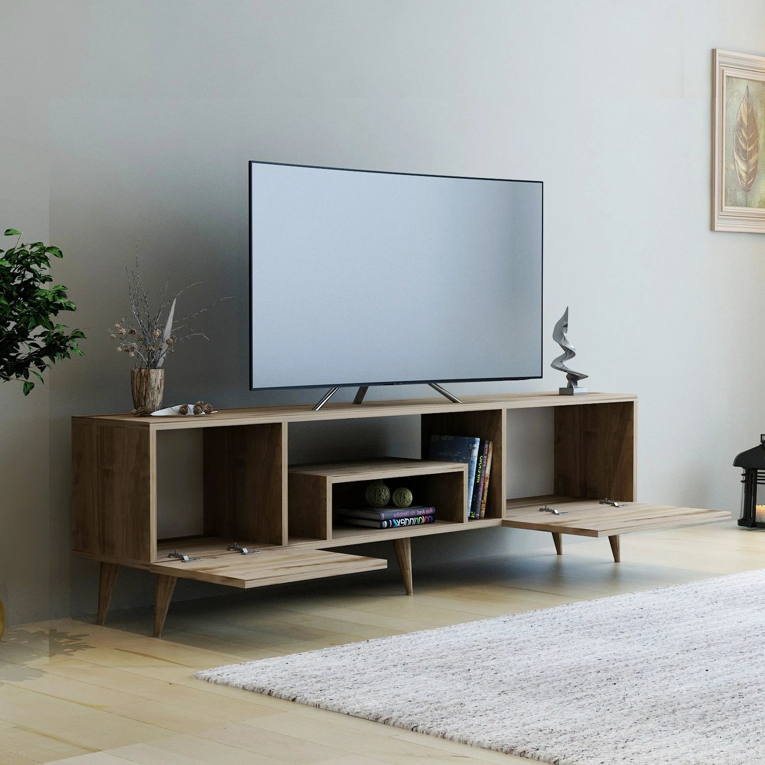 Komodë TV Hanah Home, Irma, ngjyrë arre