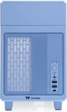 Kasë, Thermaltake, TR100 Mini, Mini-ITX Mini Tower, USB-C, pa PSU, GPU deri 360 mm, blu (Hydrangea Blue)