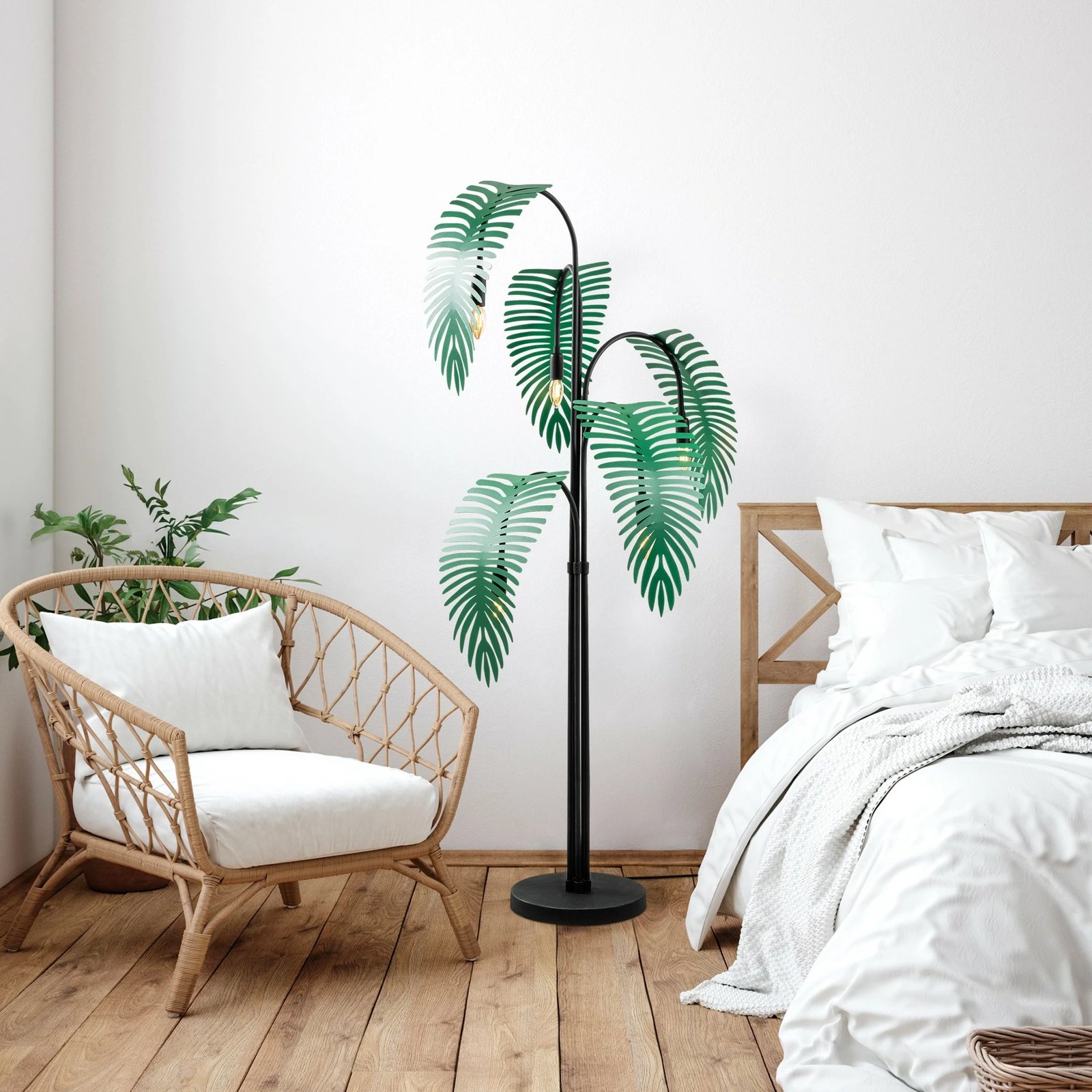 Llambë dyshemeje Opviq, Palm 13920, e zezë, e gjelbër