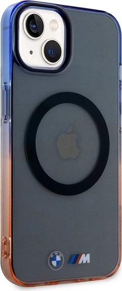 Mbështjellës BMW Gradient Bumper MagSafe për iPhone 14 Plus, silikon, gri