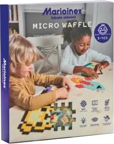 Set blloqesh ndërtimi Marioinex Micro Waffle, 517 elemente, shumëngjyrëshe