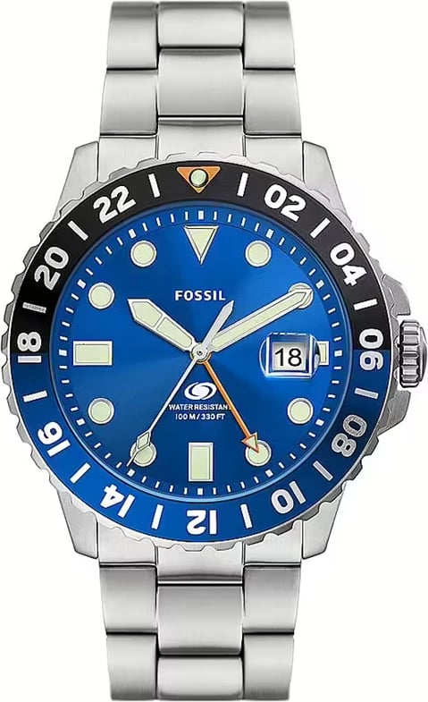Orë dore FOSSIL FS5991 për femra, e kaltërt