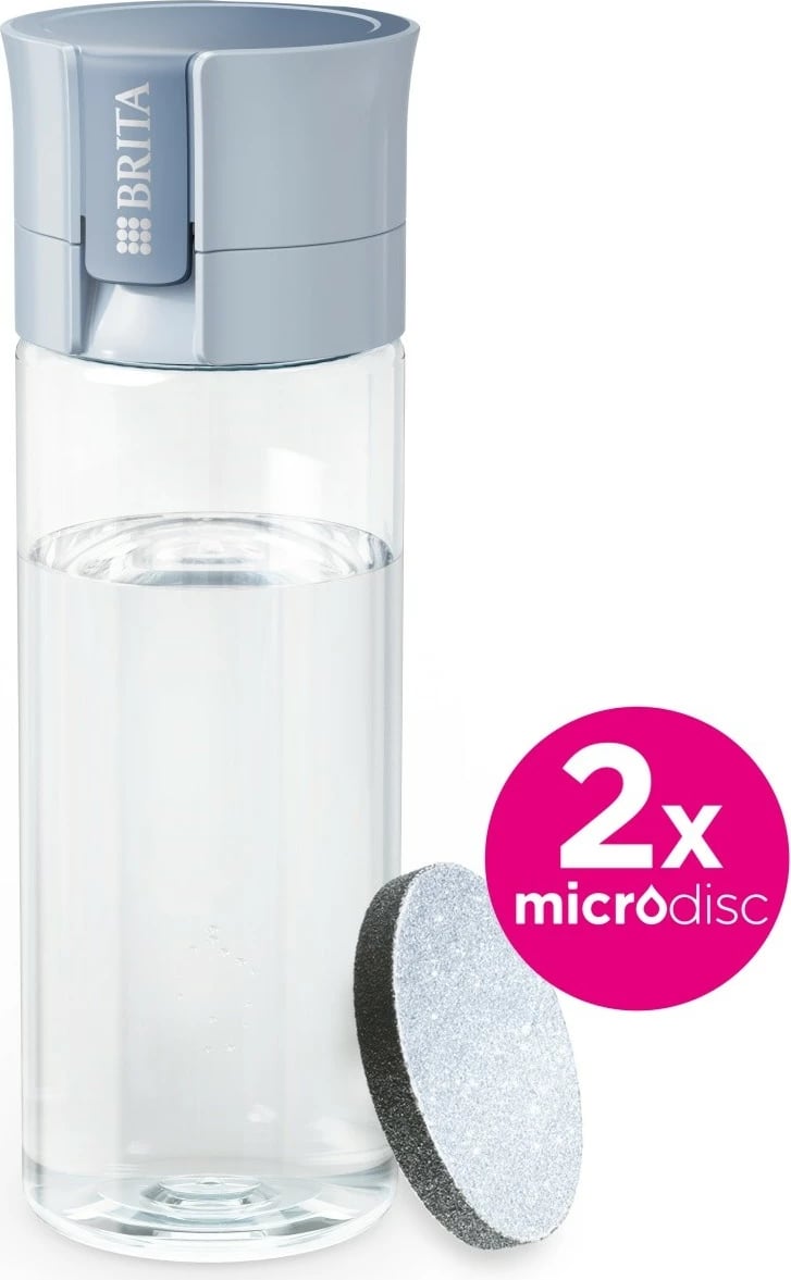 Shishe uji me filtër Brita Vital+, 0.6L, 2 MicroDisc, Blu e çelët