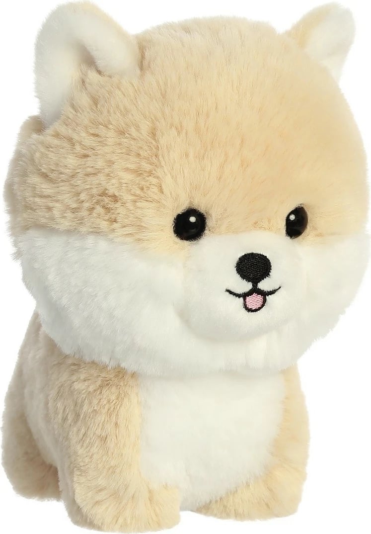 Lodër pelushi Daffi Teddy Pets Pomeranian, 19 cm, bezhë e bardhë