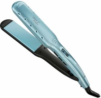 Drejtues flokësh Remington Wet2Straight S7350, për përdorim në flokë të lagësht ose të thatë, blu