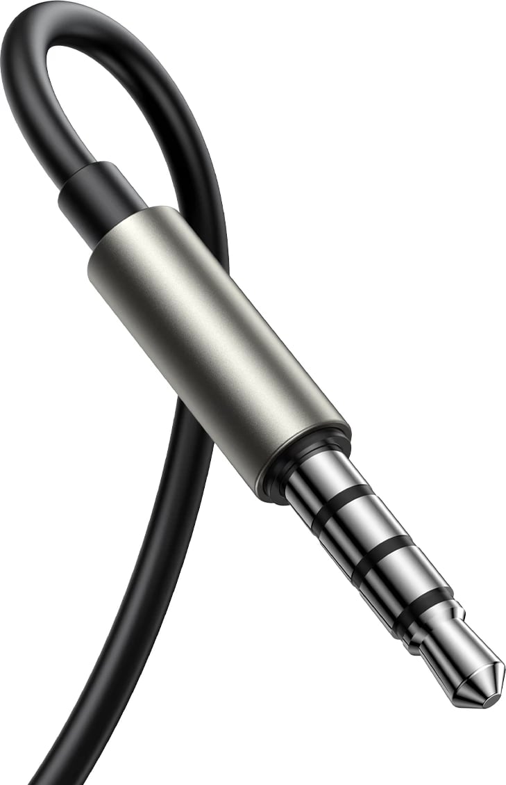 Kufje me tela Joyroom JR-EW03, in-ear, 1.2m, mikrofon, gri e errët