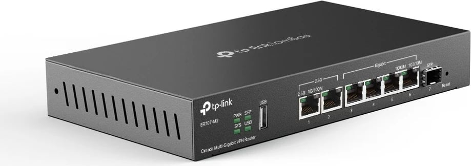 Router VPN TP-Link Omada ER707-M2, Multi-Gigabit, Ethernet WAN, 2.5 Gigabit Ethernet, i zi