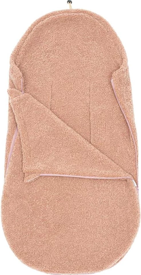 Thes gjumi për sedilje/kosh bebe, New Baby MINI, 90 x 40-42 cm, material teddy, sistem rrip 3-pikësh, rozë