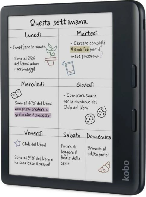 Lexues elektronik, Kobo, Libra Colour N428-KU-BK-K-CK (N428KUBKKCK), 30GB, i zi
