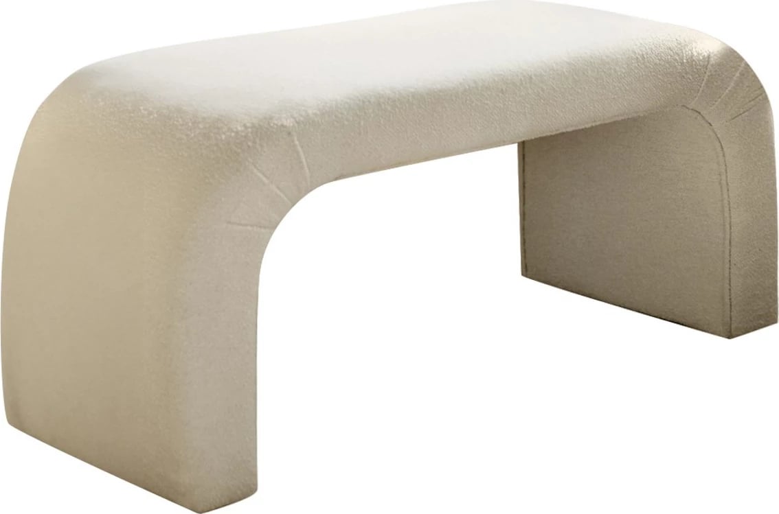 Pouf Atelier del Sofa, Nu Bench, ngjyrë e bardhë