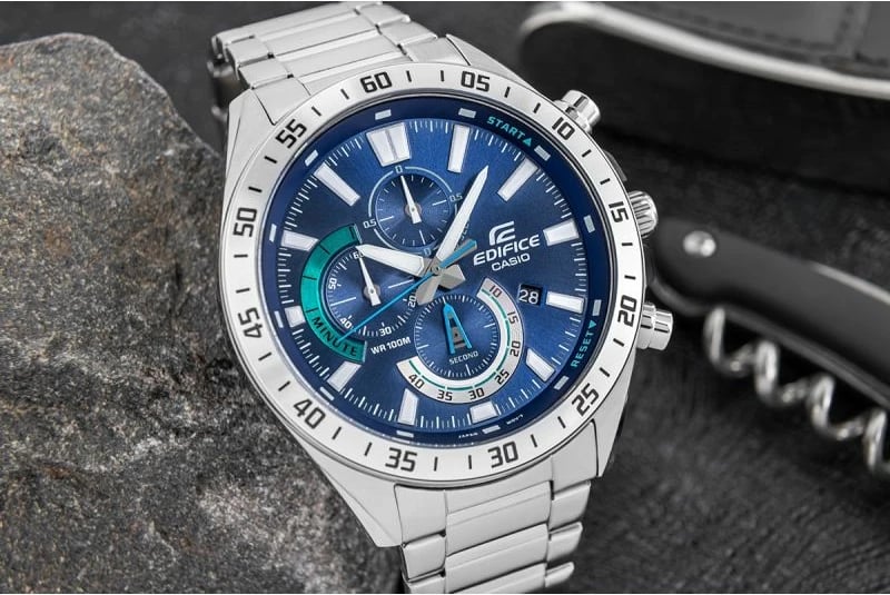 Orë dore për meshkuj Casio, argjendtë