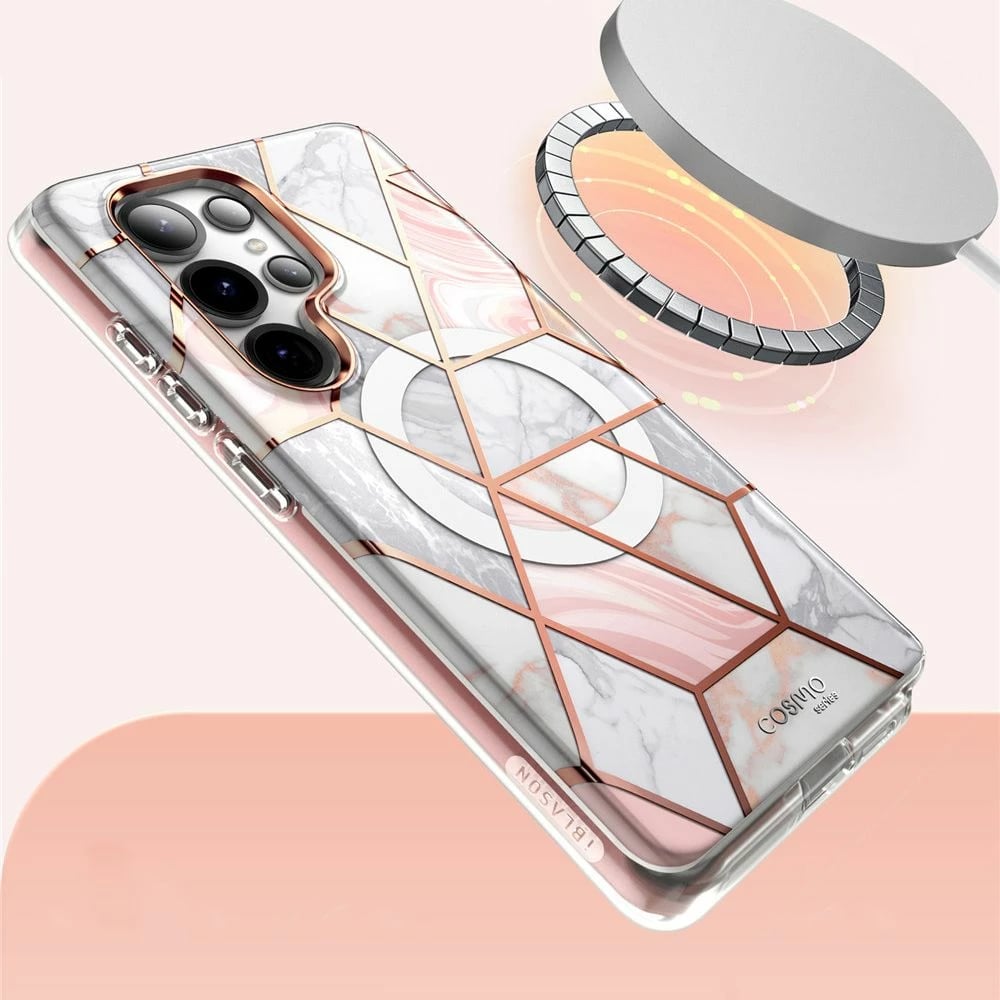 Mbështjellës Supcase Cosmo Mag për Samsung Galaxy S25 Ultra, Marble Pink