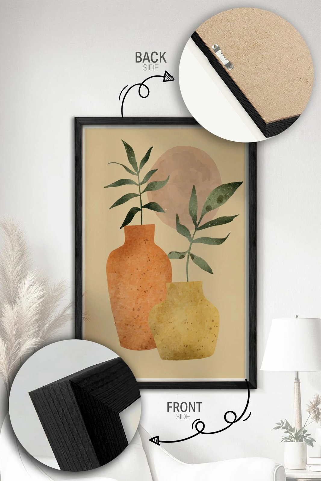 Pikturë dekorative me kornizë (3 copë), Wallity, Ersy3Syhcrv28