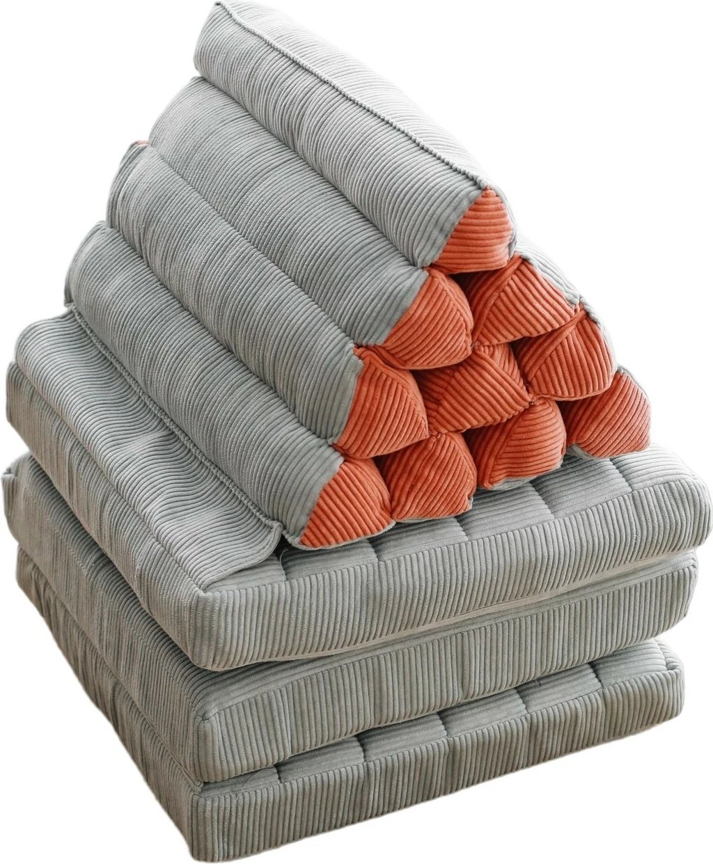 Jastëk i palosshëm prej kadifeje, ngjyrë e kaltër, Keyf Katlanan, Atelier del Sofa