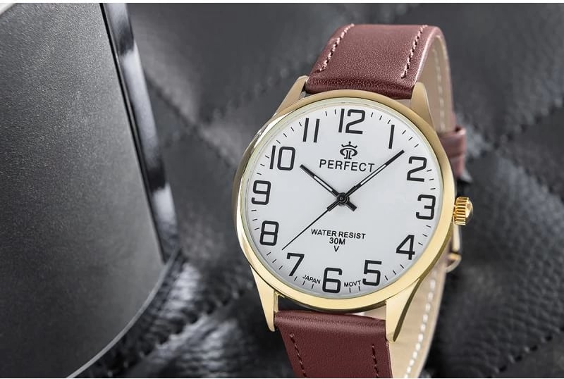 Orë dore për meshkuj PERFECT GXB452-12, e zezë