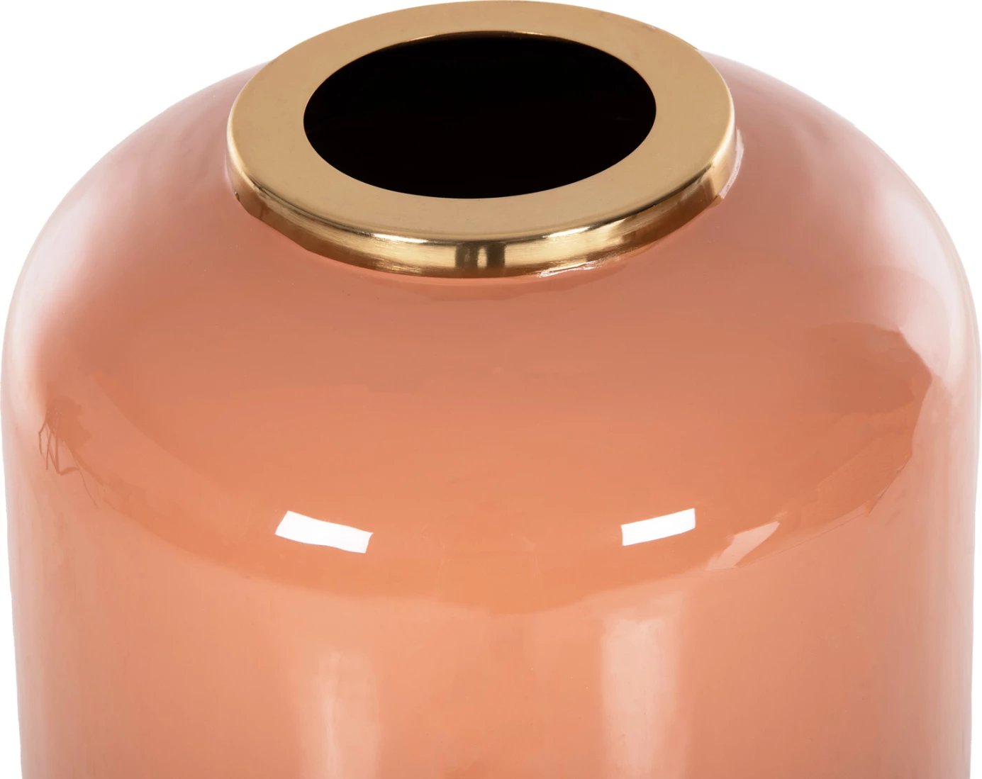Vazo dekorative për dysheme RAKSASA FH4230.02 metalike, ngjyrë salmon-bronz e lehtë, Φ30x90H cm