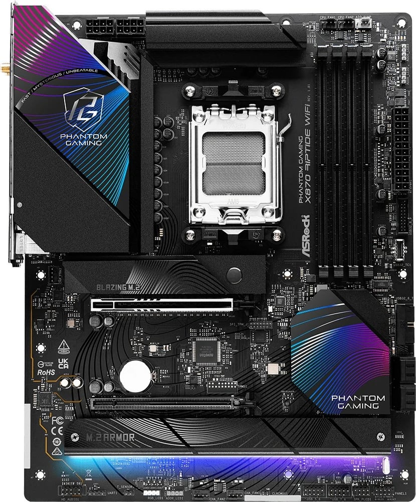 Pllakë amë ASRock X870 Riptide WiFi, Socket AM5, DDR5, 256 GB, e zezë