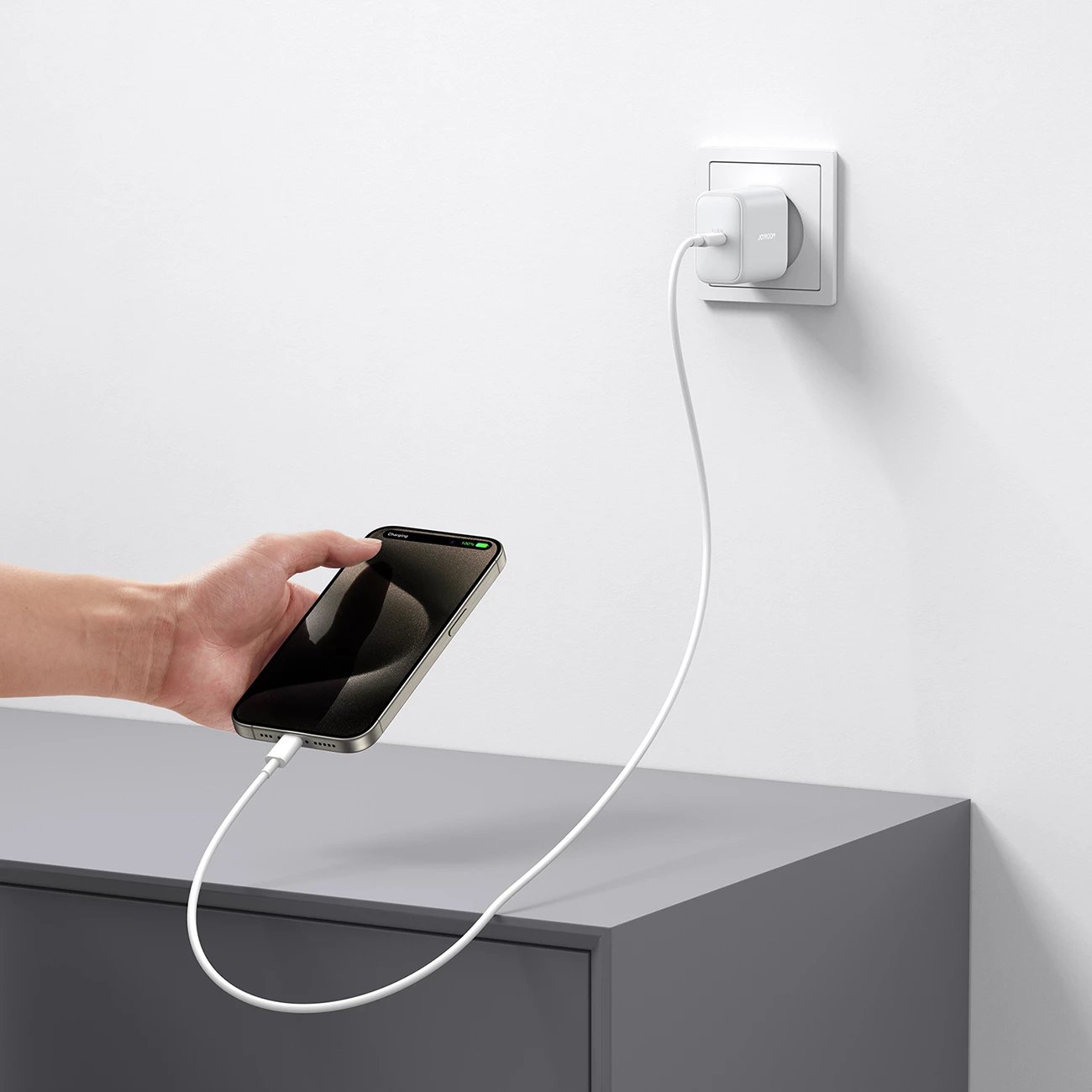 Karikues muri Joyroom JR-TCF24 30W PD/PPS/QC 1x USB-C prizë EU, i bardhë