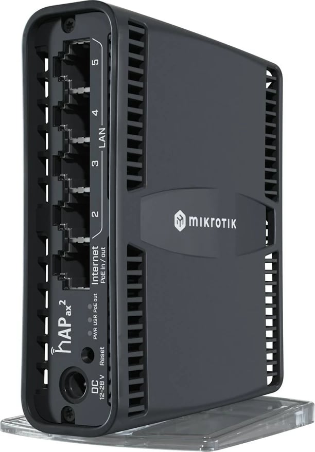 Router MikroTik hAP ax2, Wi-Fi 6, Dual-band, 5 porte Gigabit Ethernet, E zezë