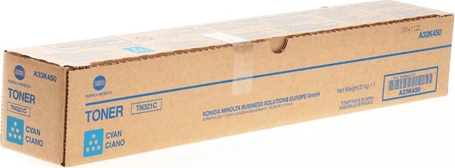 Toner, Konica Minolta, TN321C A33K450, rendiment 25000 faqe, cyan