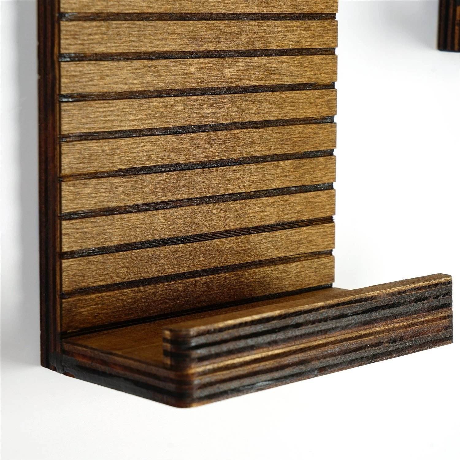 Raf muri, ngjyrë arre, Hanah Home, Raf263, 13x13x7cm (2 copë)