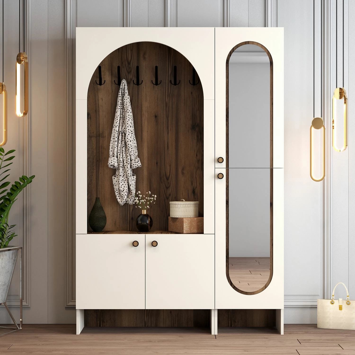 Stendë për korridor Skye Decor, Palermo Km, krem dhe arre