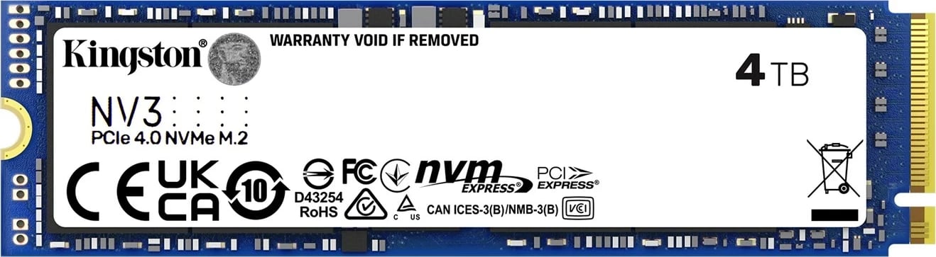 SSD Kingston NV3 M.2 2280, 4TB, PCIe 4.0