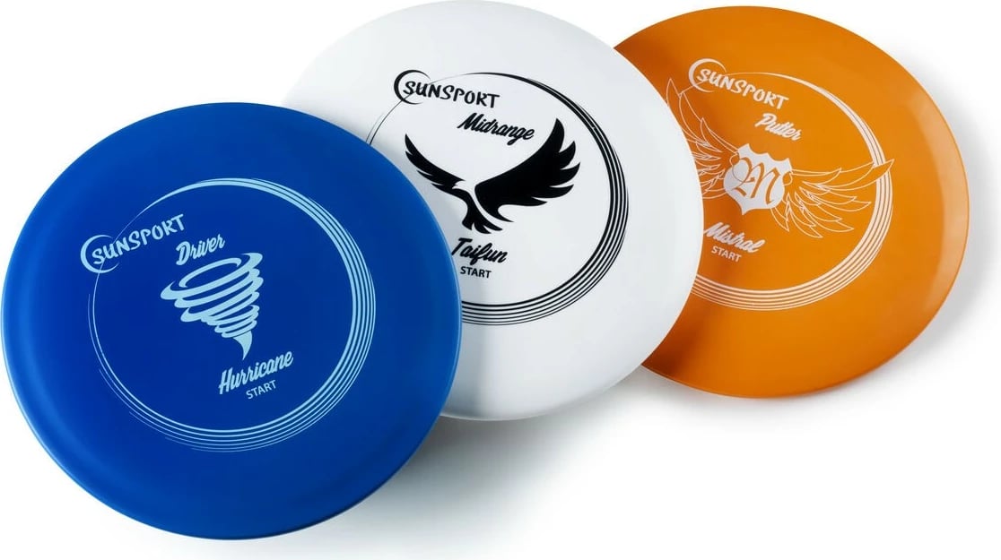 Set disqe disc golf Tactic Sunsport Start, 3 copë, multikolor