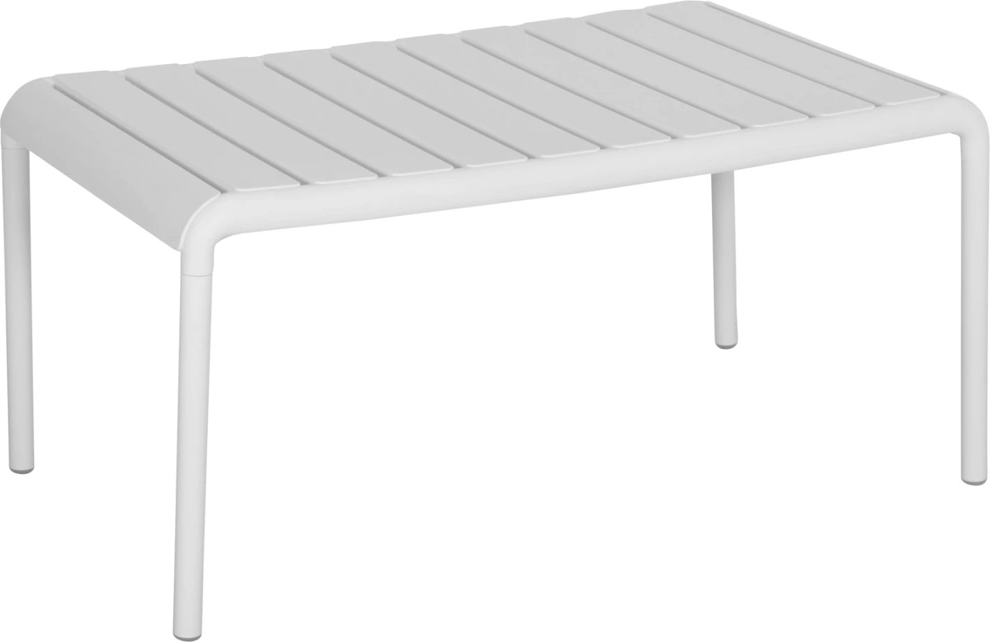 Tavolinë kafeje për jashtë, polipropilen e bardhë, KORVER FH6334.01, 100x60x46cm