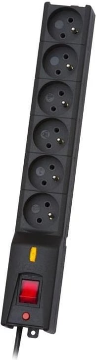 Shirit energjie Lestar, me 6 dalje AC, 5m, i zi