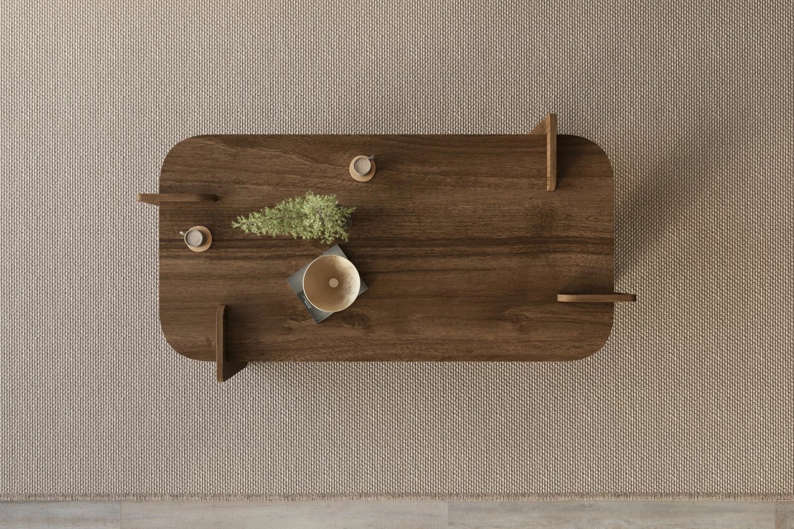 Tavolinë kafeje, ngjyrë arre, Skye Decor, Lovge